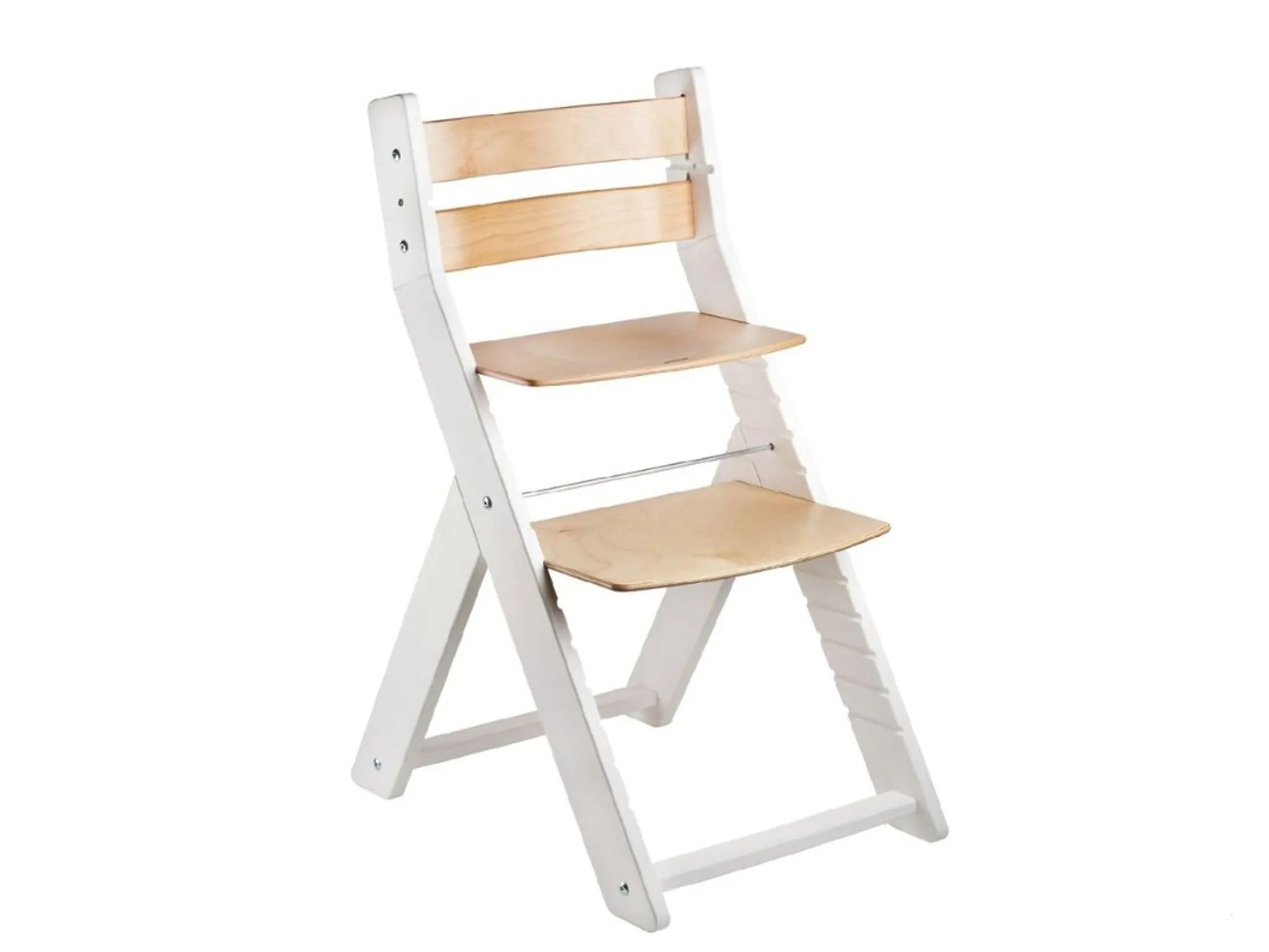 Wachsender Stuhl für Schulkinder SANDY Weiß - Transparentlackierung