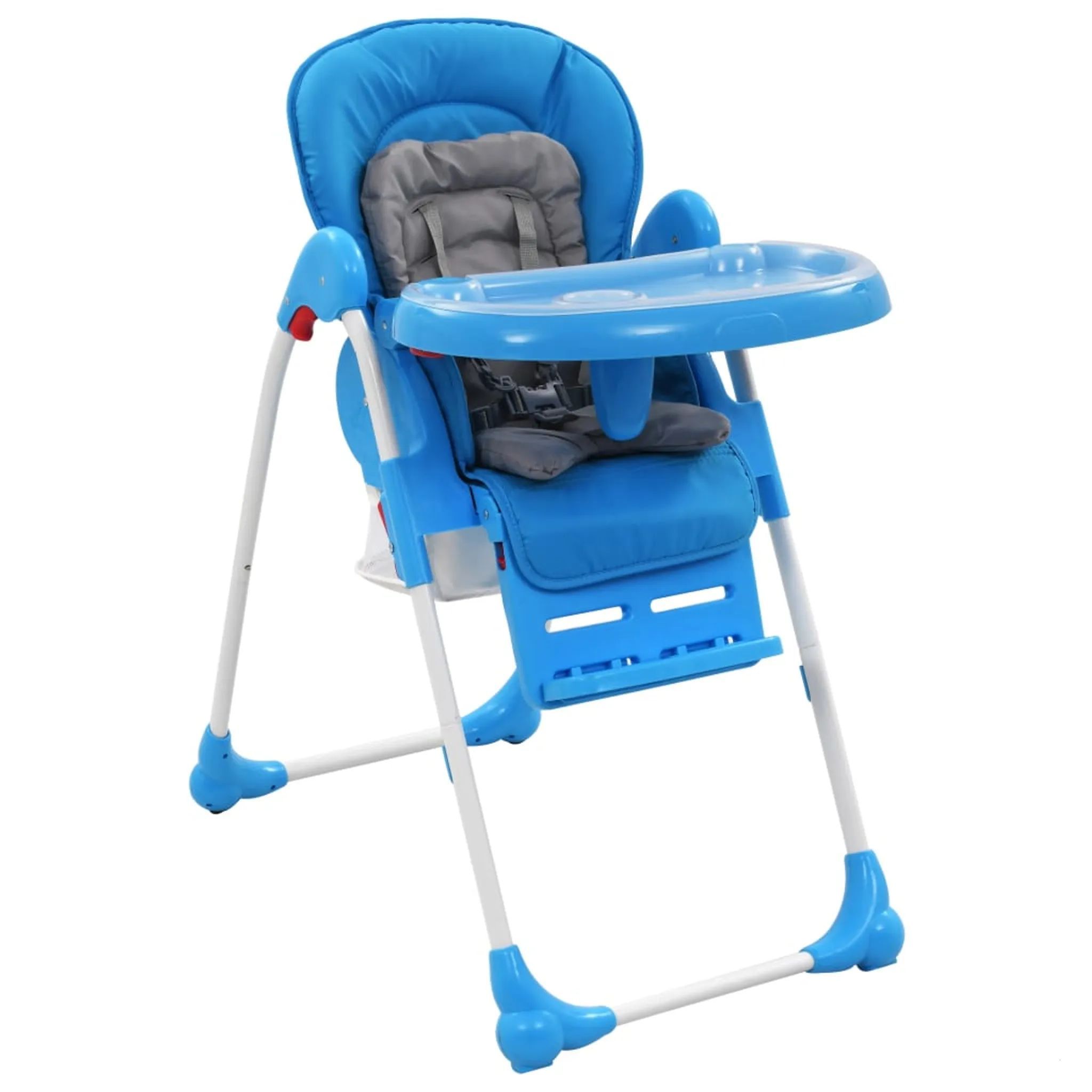 Möbel-HOMMIE Baby-Hochstuhl Blau und Grau
